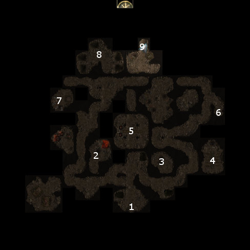 Eyegouger Caves, Level 1 map