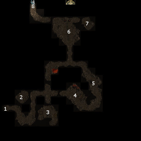 Eyegouger Caves, Level 2 map