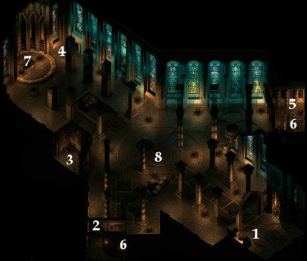 Temple throne room map