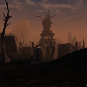 Morrowind: Daedric ruins west of Marandus.