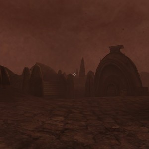 Morrowind: Ash storm over Ald'ruhn.