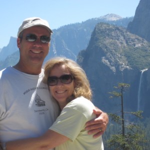 Tunnel View - with the Mrs., Bridalveil Falls to the right