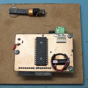 Clock PCB mounted with antenna