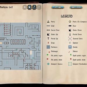 Bard's Tale 1 Remastered - Castle, Level 2 Map