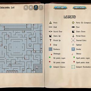Bard's Tale 1 Remastered - Catacombs, Level 1 Map