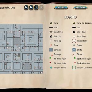Bard's Tale 1 Remastered - Catacombs, Level 2 Map