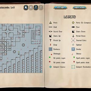 Bard's Tale 1 Remastered - Catacombs, Level 3 Map