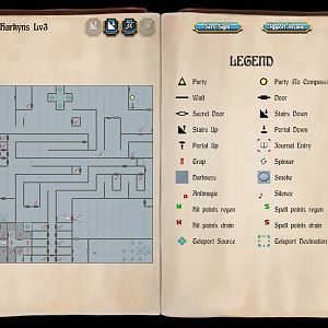 Bard's Tale 1 Remastered - Castle, Level 3 Map