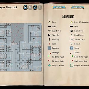 Bard's Tale 1 Remastered - Mangar's Tower, Level 1 Map