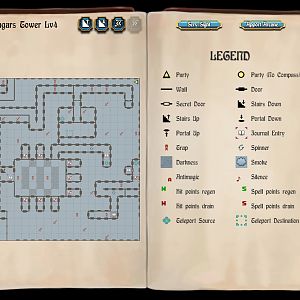Bard's Tale 1 Remastered - Mangar's Tower, Level 4 After Map